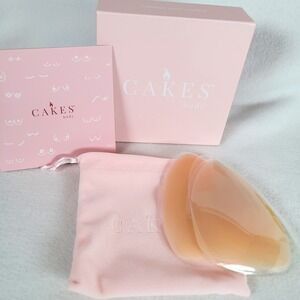 CAKES Body Women Nipple Covers Triangle Grippy Silicone Inserts Size OS Honey